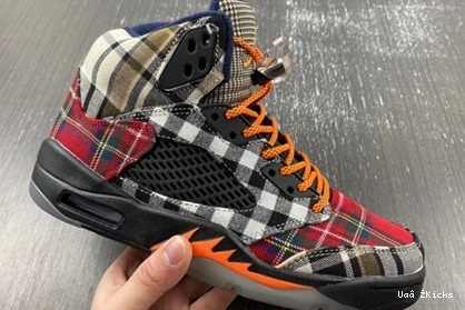 557  Elegant Jordan 5 Retro 2985 FD4814- Plaid 0803